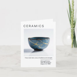 Japanische Kintsugi-Pottery-Karte Einladung