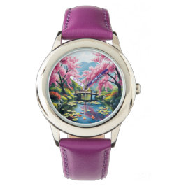 Japanische Kirschbaumgarten eWatch Armbanduhr
