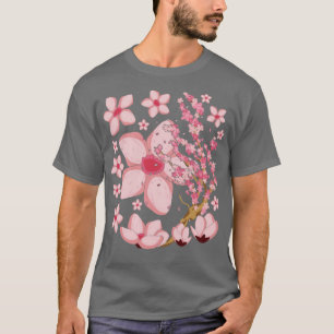 Japanische Kirschblossom Rosa Blume Japan Sakura T-Shirt