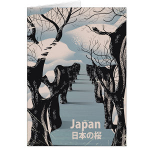 Japanische Kirschblüte Vintage Reiseplakat