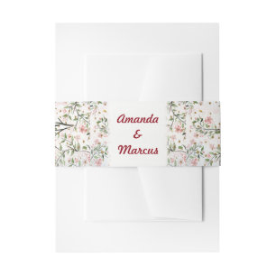 Japanische Kirschblüten-Blume Hochzeit Einladungsbanderole