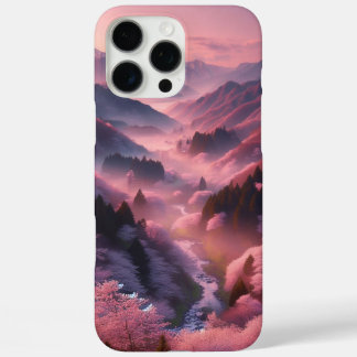 Japanische Kirschblüten in einem Bergwald iPhone 16 Pro Max Hülle