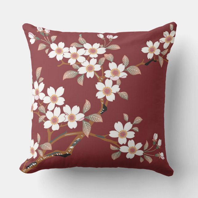 Japanische Kirschblüten Kissen (Vorderseite)