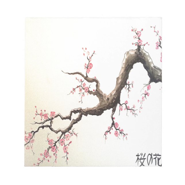 Japanische Kirschblüten Notizblock (Vorderseite)