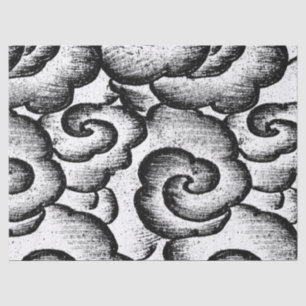 JAPANISCHE KLOUEN DES ZERFELDS IN SCHWARZ SEIDENPAPIER