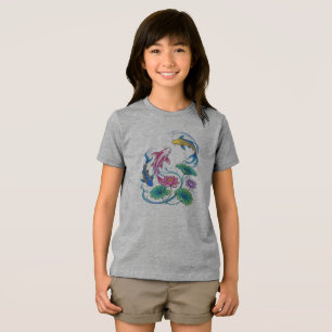 Japanische Koi-Fische Lotus-Mandala traditioneller Tri-Blend Shirt