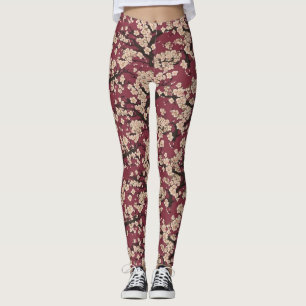 Japanische Koi-Fische Sakura-Muster Leggings