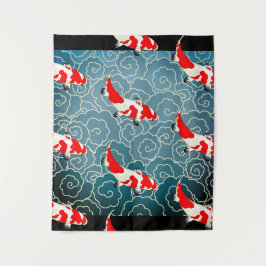 JAPANISCHE KOI FISCHE Tapisserie Wandteppich