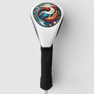 Japanische Koi-Fische Yin Yang Golf Headcover