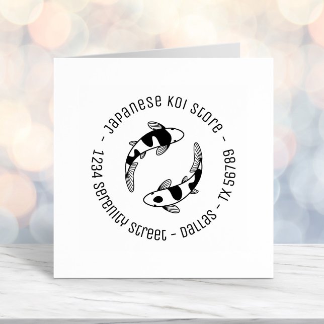 Japanische Koi Fish Store Geschäftsadresse 2 Permastempel (Von Creator hochgeladen)
