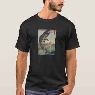 Japanische Koi Hiroshige Fisch Festival Flagge T-Shirt