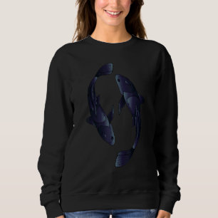 Japanische Koi-Karpfen Nishikigoi-Fische Kirschblü Sweatshirt