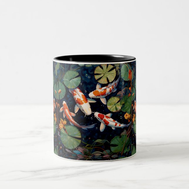Japanische Koi-Tasse Zweifarbige Tasse (Mittel)