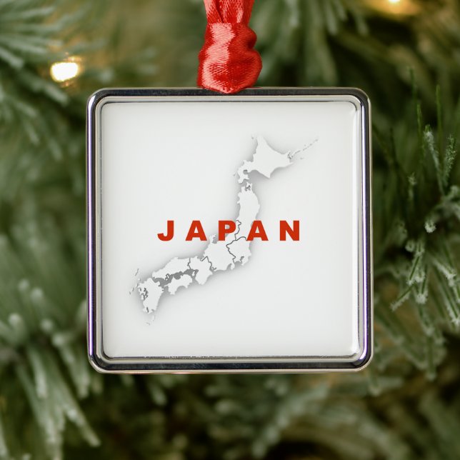 Japanische Kontur Silbernes Ornament (Baum)