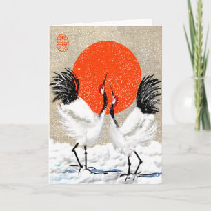 Japanische Kran-kundenspezifische Gruß-Karte Karte