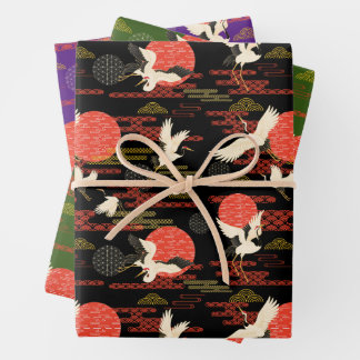 Japanische Krane Geschenkpapier Set