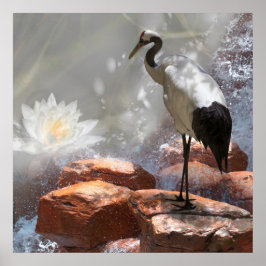 Japanische Krane "Langlebigkeit" Poster