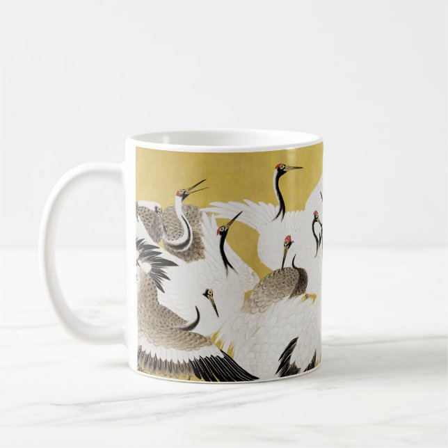 Japanische Krane Vintag Bird Classic Kaffeetasse (Links)
