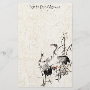 Japanische Krane-Vogelschutzgebiete Naturschutzgeb Briefpapier