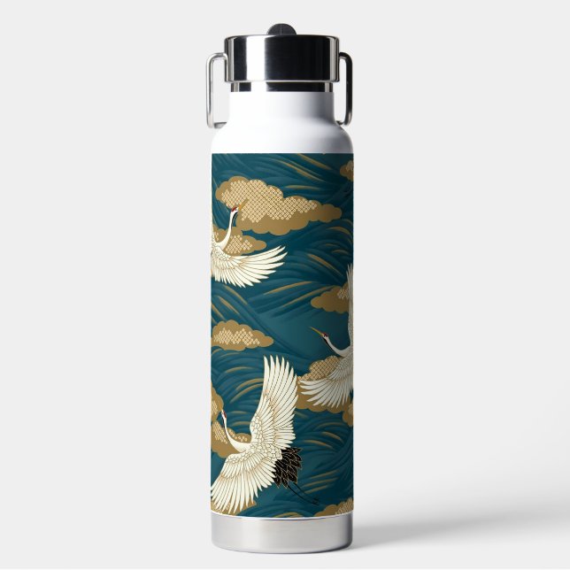 Japanische Kraniche Trinkflasche (Vorderseite)