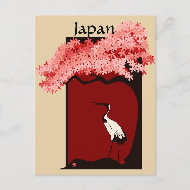 Japanische Kranpostkarte Postkarte (Vorderseite)