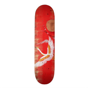 Japanische Kransonne Japanische Sakuralrote Malere Skateboard