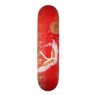 Japanische Kransonne Japanische Sakuralrote Malere Skateboard