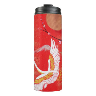 Japanische Kransonne Japanische Sakuralrote Malere Thermosbecher