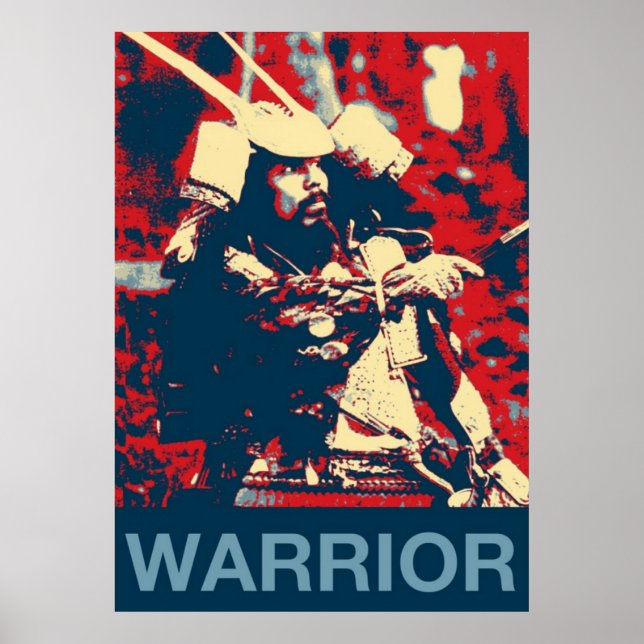 Japanische Kriegerin Samurai Poster (Vorne)