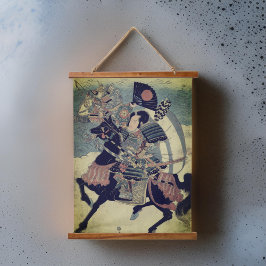 Japanische Kriegerin Taira Art Wandteppich Mit Holzrahmen