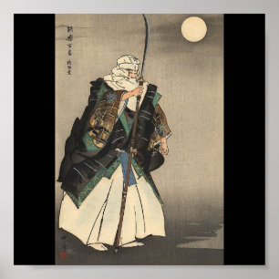Japanische Kriegers-Malerei. Circa 1922 Poster