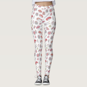 Japanische Küche Chopsticks Muster Leggings