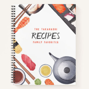 Japanische Küche - individuelles Rezept Journal Notizbuch