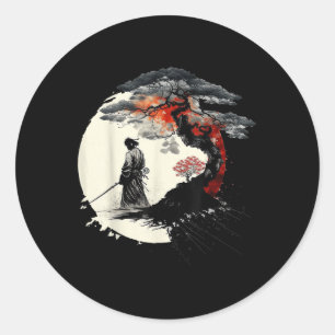Japanische Kunst Aikido Baum des Lebens Frieden Ku Runder Aufkleber