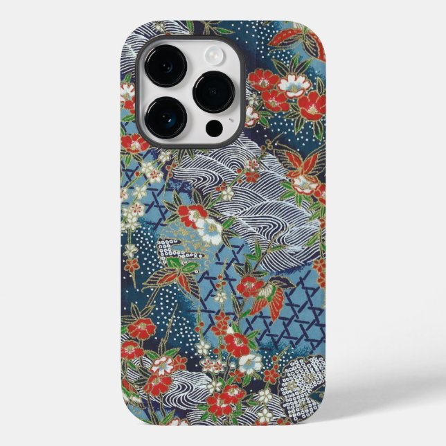 Japanische Kunst Blume Phone Case Iconic Art Cover (Rückseite)