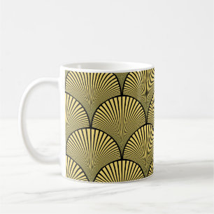 Japanische Kunst-Deco: Black Gold Design Kaffeetasse