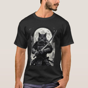 Japanische Kunst Katzen Tee Japan Krieger Retro Ka