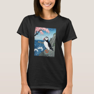Japanische Kunst Papageientaucher Kyosai Vintage J T-Shirt