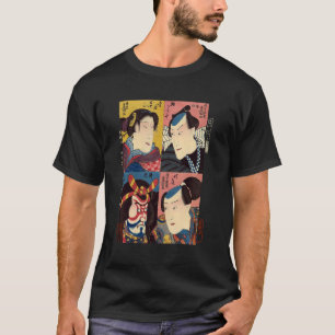 Japanische Kunst Print Kabuki Ukiyo-e ästhetische T-Shirt