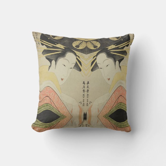 Japanische Kunst von Chokosai Eisho Kissen (Vorderseite)
