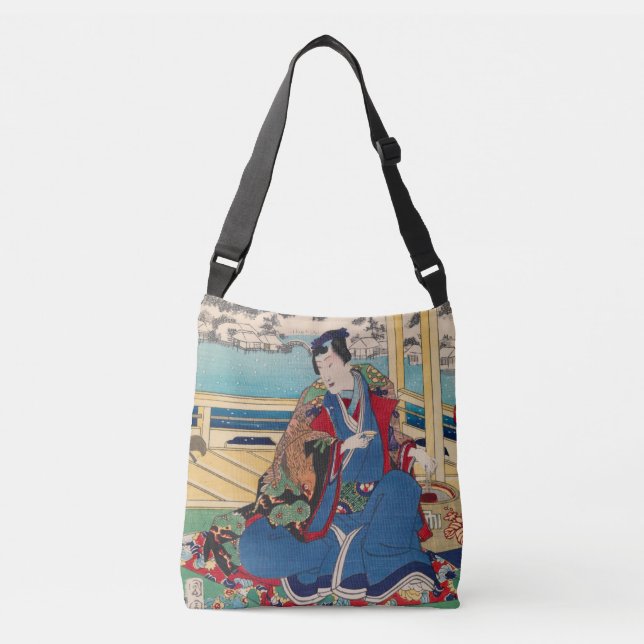Japanische Kunsttaschen Tragetaschen Mit Langen Trägern (Vorderseite)