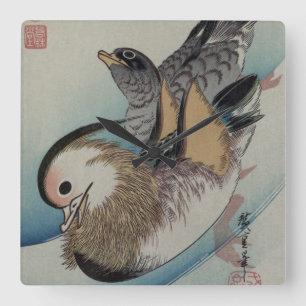 Japanische Kunstwende Quadratische Wanduhr
