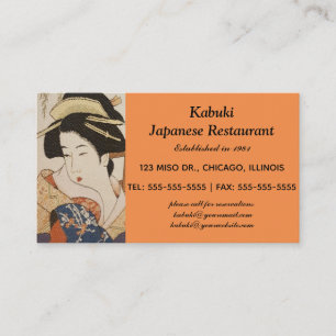 Japanische Lady Painting Visitenkarte