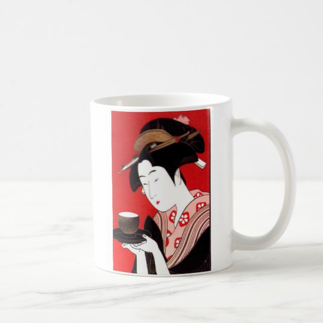 Japanische Lady Tea Bewirtung der Zeremonie Kunstd Kaffeetasse (Rechts)
