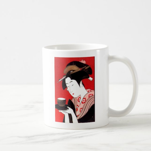 Japanische Lady Tea Bewirtung der Zeremonie Kunstd Kaffeetasse (Rechts)