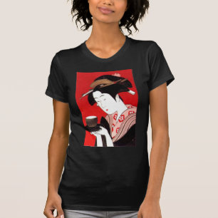 Japanische Lady Tea Bewirtung der Zeremonie Kunstd T-Shirt