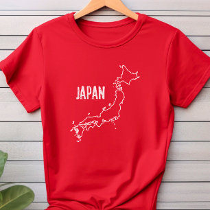 Japanische Landkarte Japanische Kontur T-Shirt