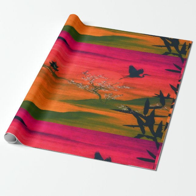 JAPANISCHE LANDSCAPE ART Wrapping Paper Geschenkpapier (Ungerollt)
