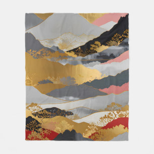 Japanische Landschaft Fleecedecke