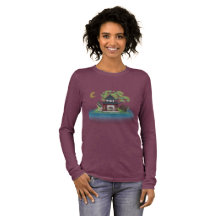 Japanische Landschaft für Frauen Design Long Sleev